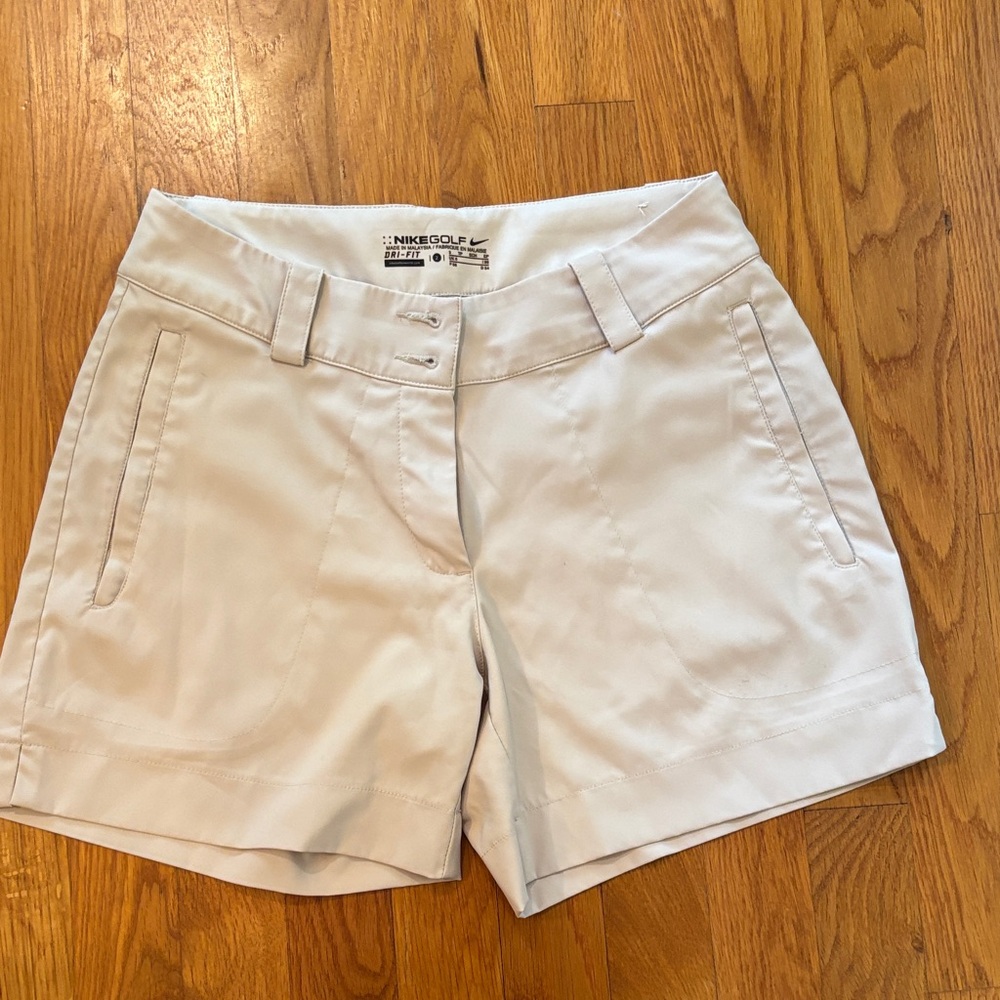 Nike Women's Khaki Dri-Fit Golf Shorts